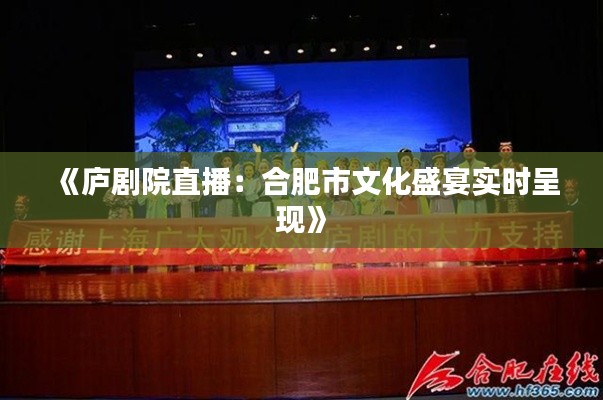 《庐剧院直播：合肥市文化盛宴实时呈现》