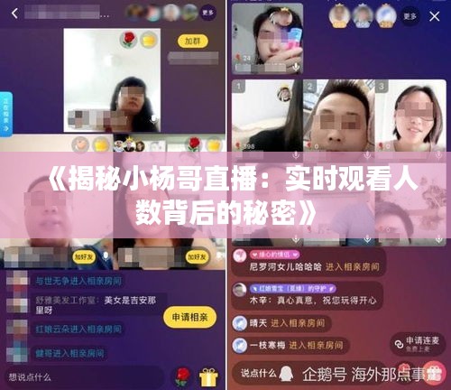《揭秘小杨哥直播：实时观看人数背后的秘密》
