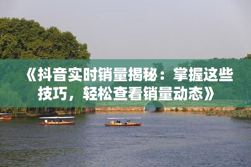 《抖音实时销量揭秘：掌握这些技巧，轻松查看销量动态》