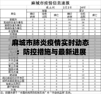麻城市肺炎疫情实时动态：防控措施与最新进展