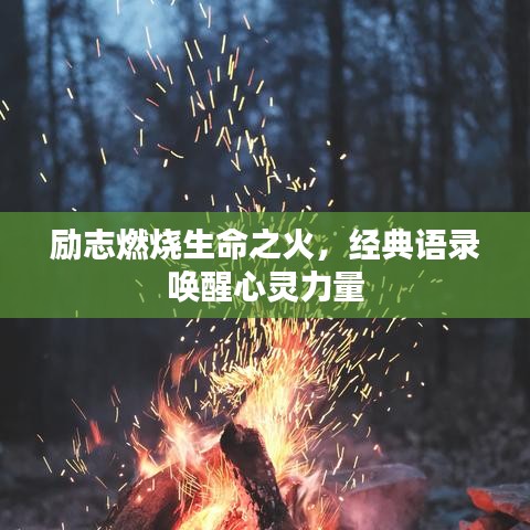 励志燃烧生命之火，经典语录唤醒心灵力量