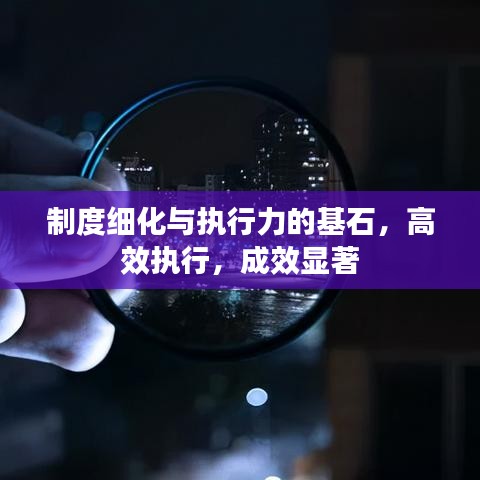 制度细化与执行力的基石，高效执行，成效显著