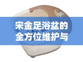 宋金足浴盆的全方位维护与保养秘籍