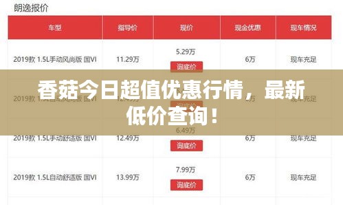 香菇今日超值优惠行情，最新低价查询！