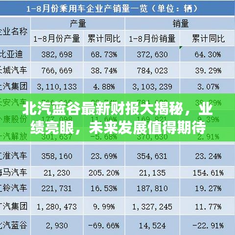 北汽蓝谷最新财报大揭秘，业绩亮眼，未来发展值得期待