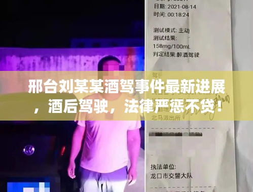 邢台刘某某酒驾事件最新进展，酒后驾驶，法律严惩不贷！